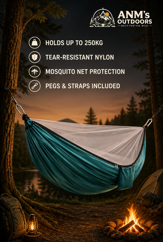 Heavy-Duty Camping Hammock with Mosquito Net