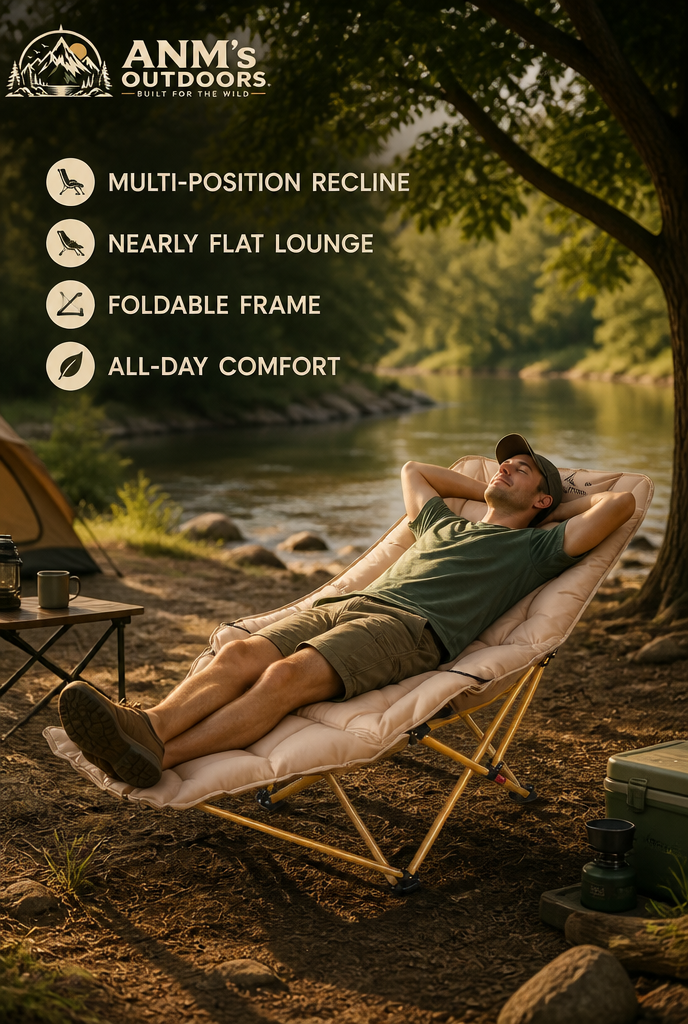 ANM's OUTDOORS Flat-Recline Adjustable Chair ad creative