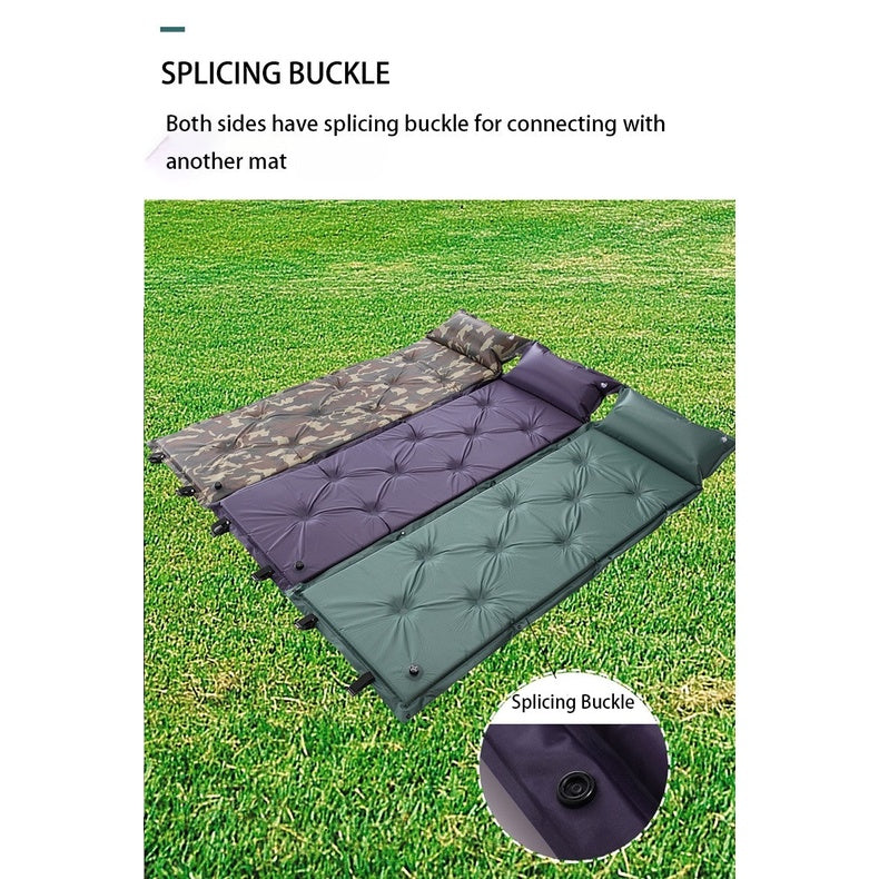 Self-inflating mattress in tent