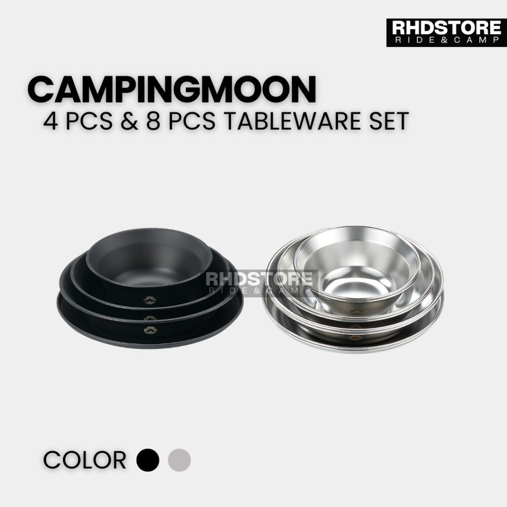 Campingmoon titanium-plated stainless tableware set