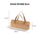 35cm Khaki Round Bag