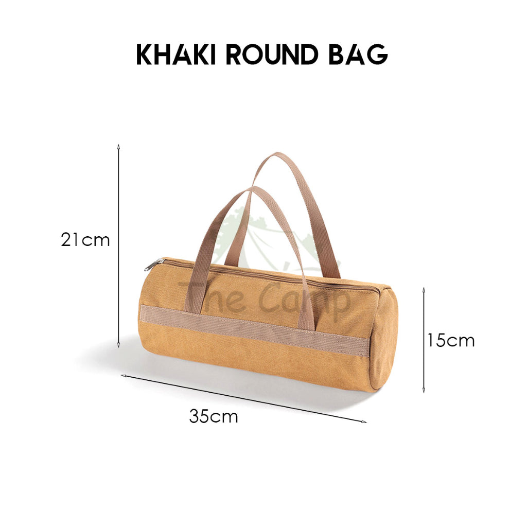 35cm Khaki Round Bag