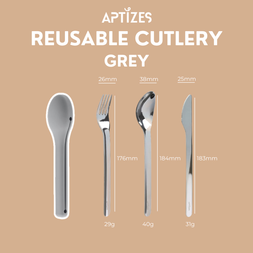 Grey - Fork Spoon Knife