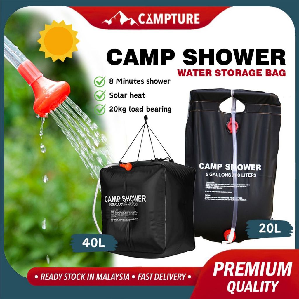CAMPTURE Solar-Heated Camping Shower Bag