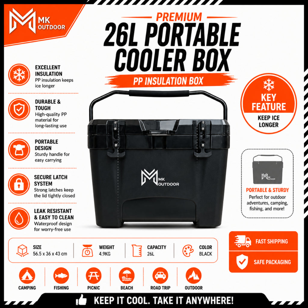 MK Outdoor 26L hard cooler box