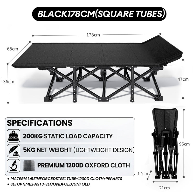 Round Black 178x67x35cm