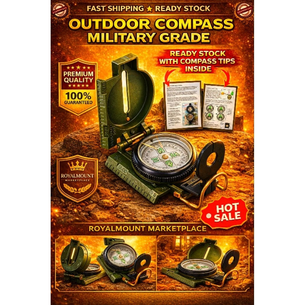 Folding pocket compass with index dial