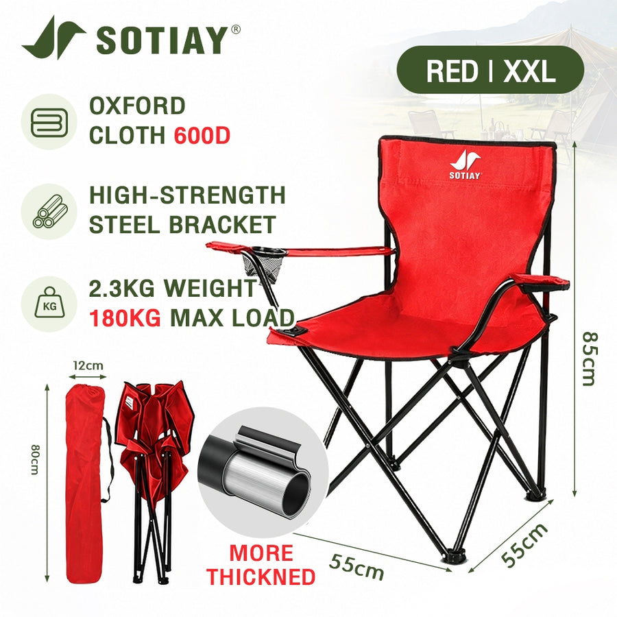 Folding Camping Chair with Arm Rest & Cup Holder