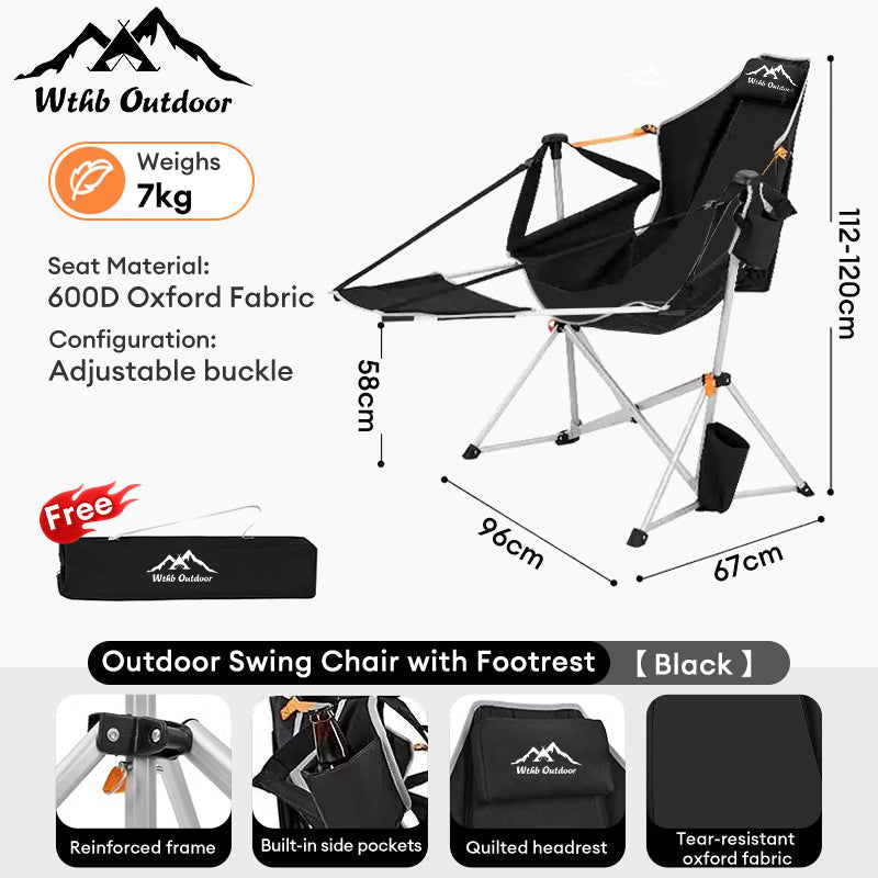 WTHB Rocking Chair - Adult Black + Leg