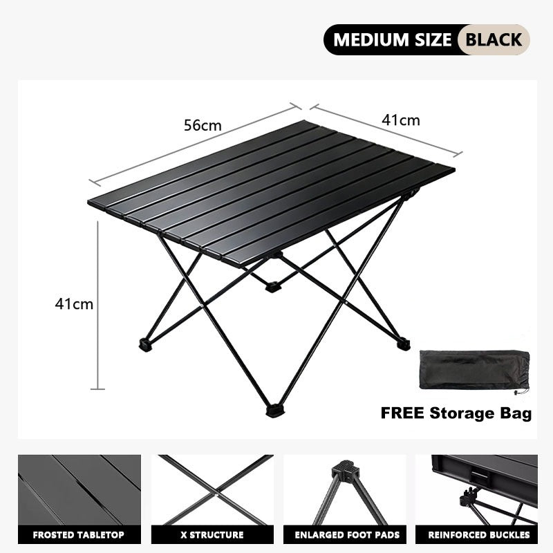 CIVI Folding Table Set - Black Medium