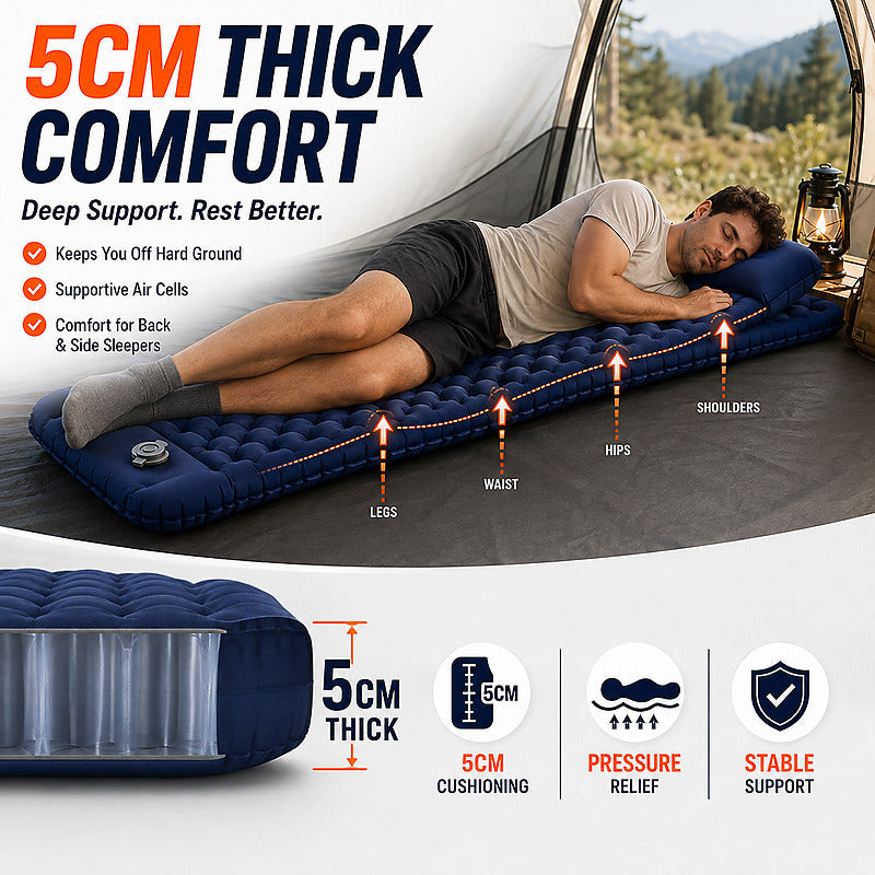 Compact pad inflated