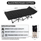 Cotton Black 190x70cm