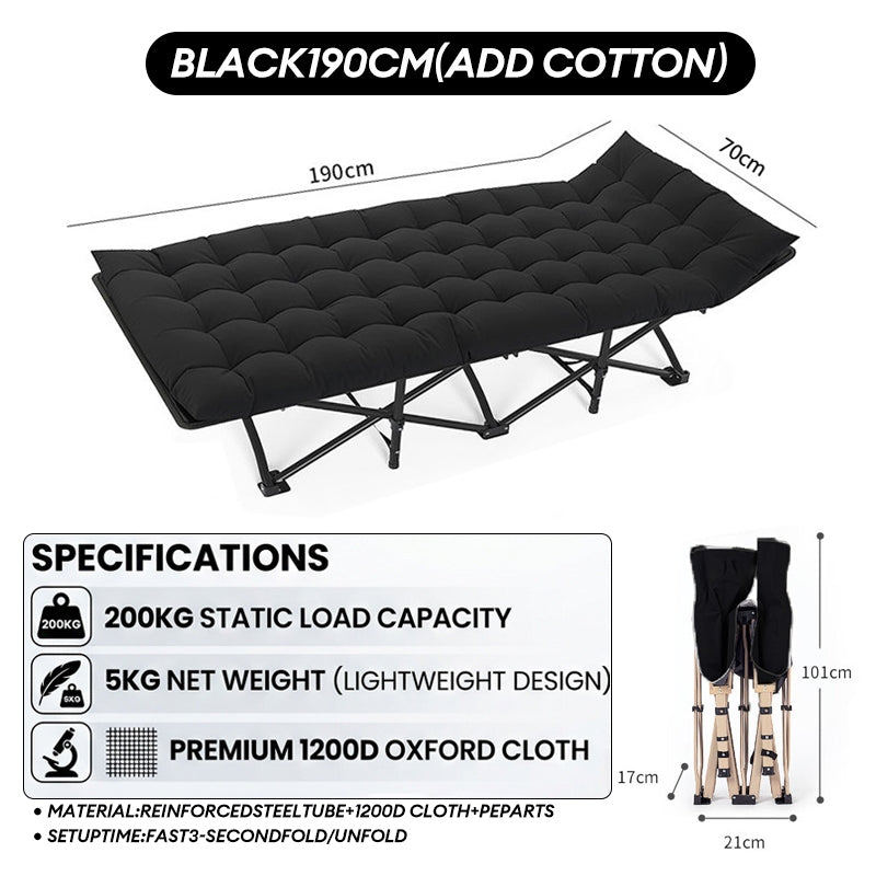 Cotton Black 190x70cm