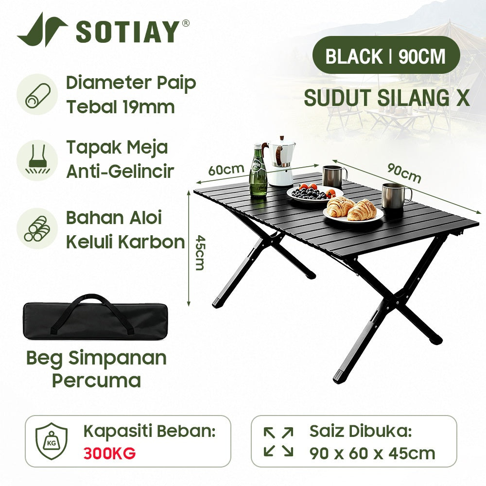 Sotiay Camping Table - Black Bevel Angle M