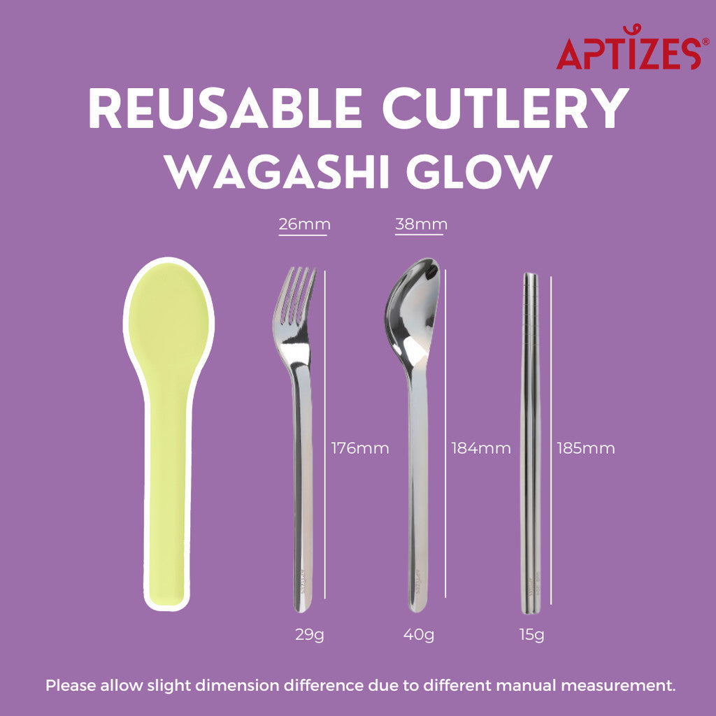 Glow White - Fork Spoon Chopstick