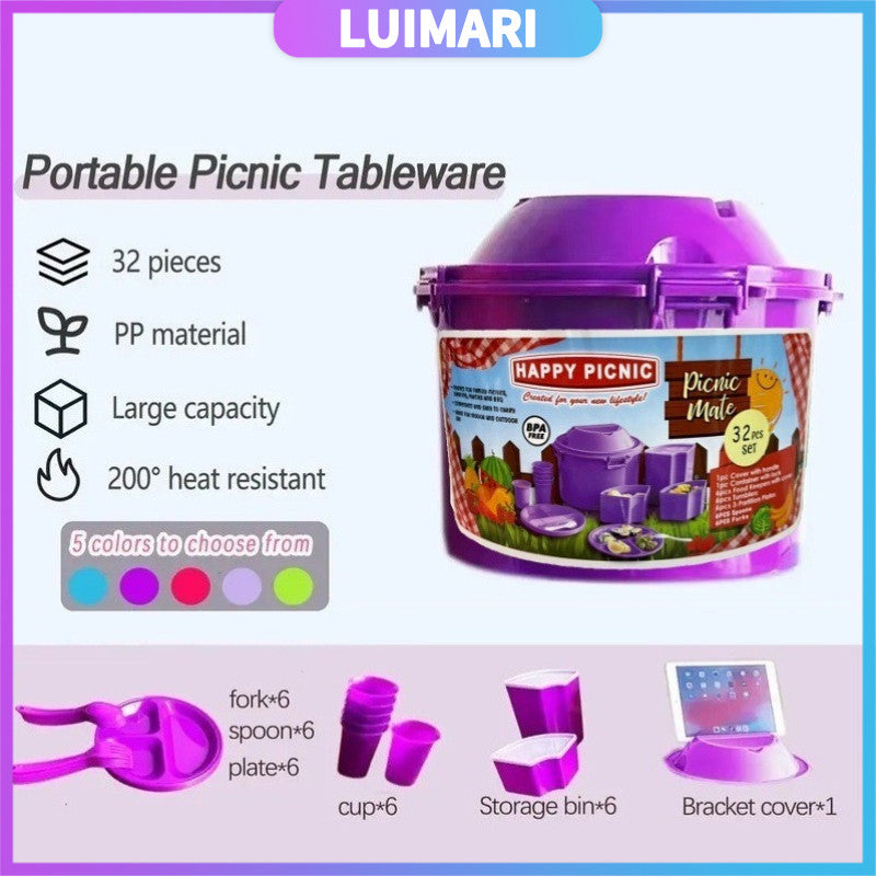 32-piece picnic box set
