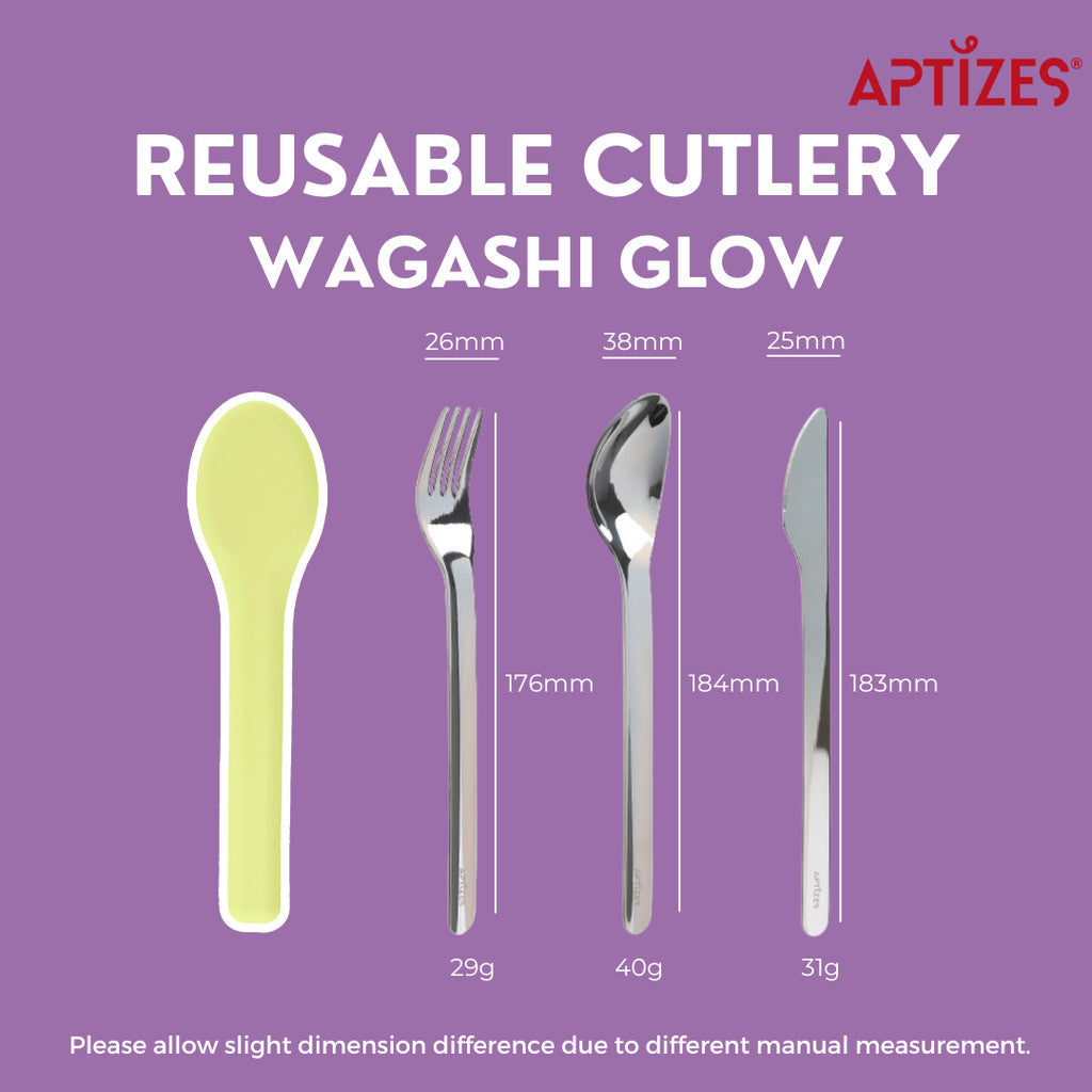 Glow White - Fork Spoon Knife