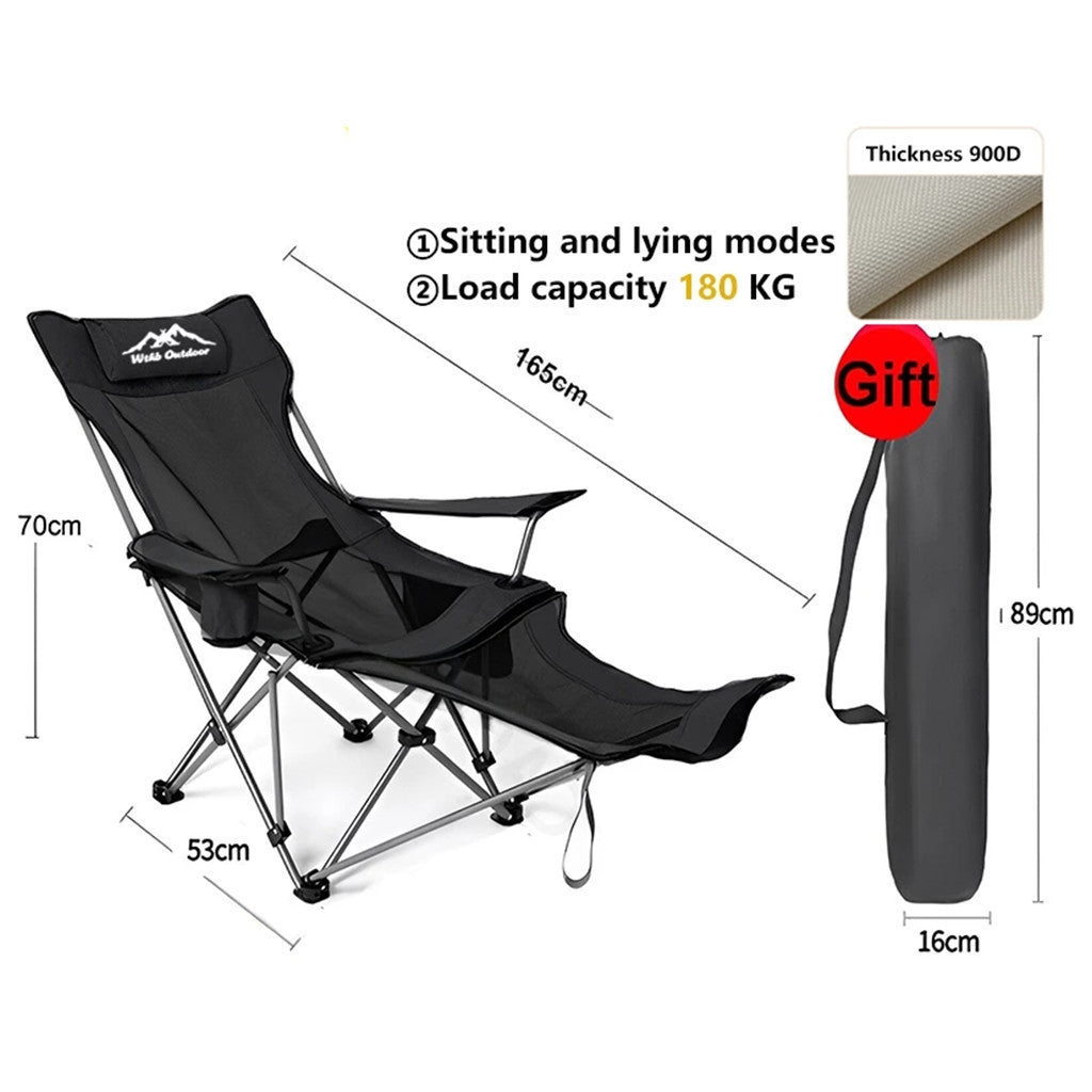JNJ Reclining Chair - Black Net