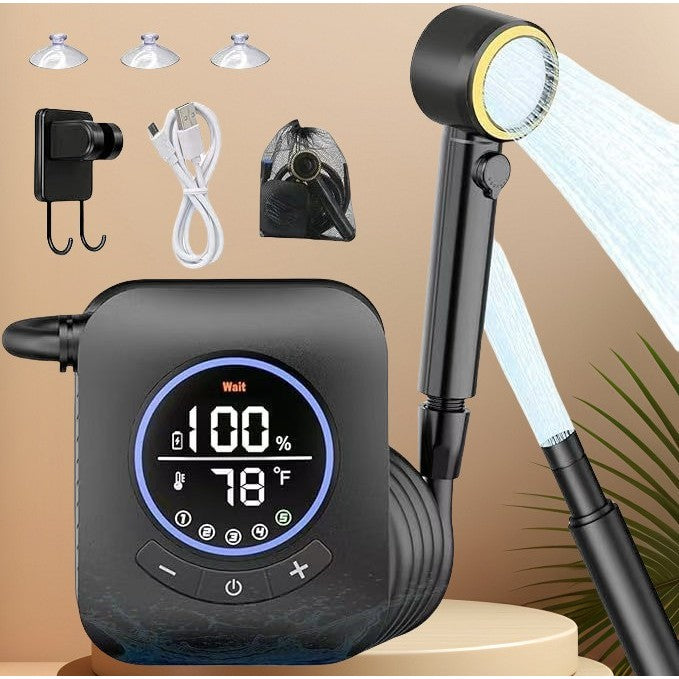 Camping Shower Kit LED display