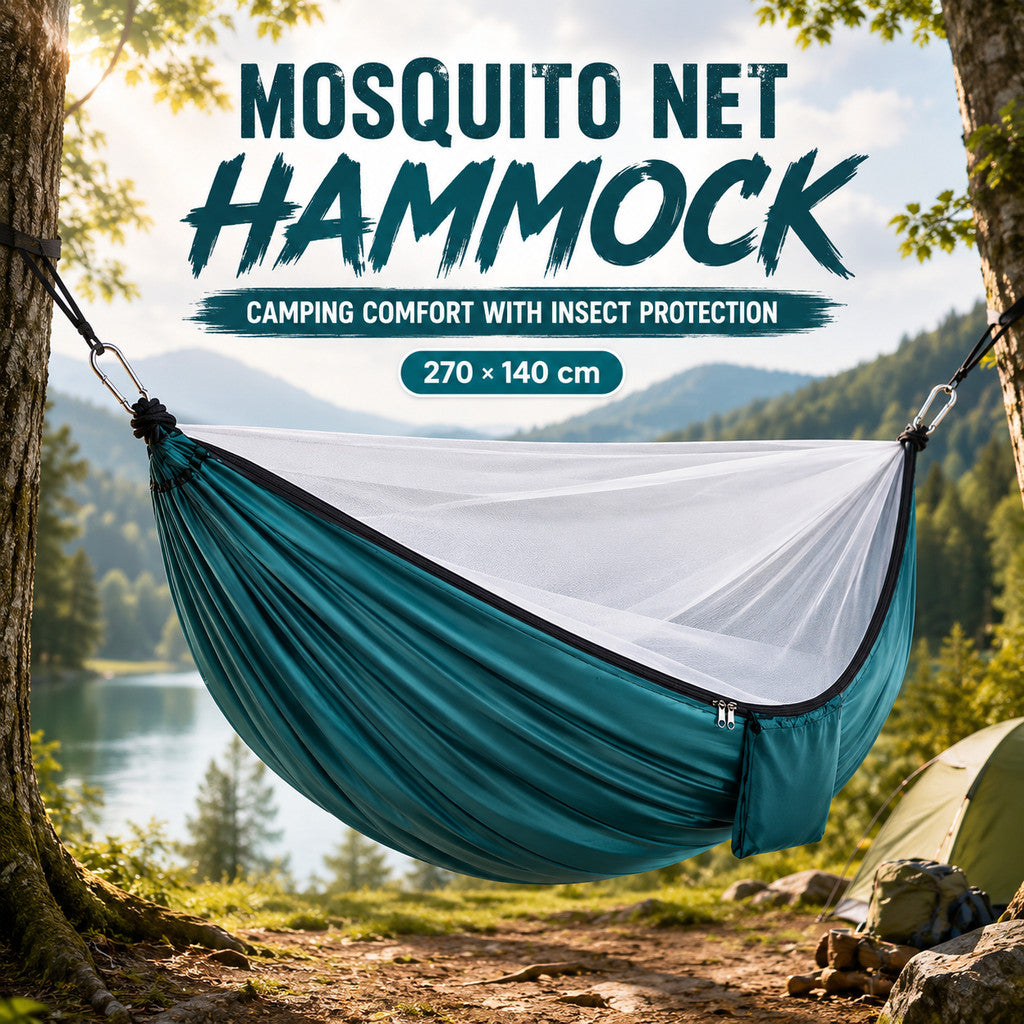 Heavy-Duty Camping Hammock with Mosquito Net