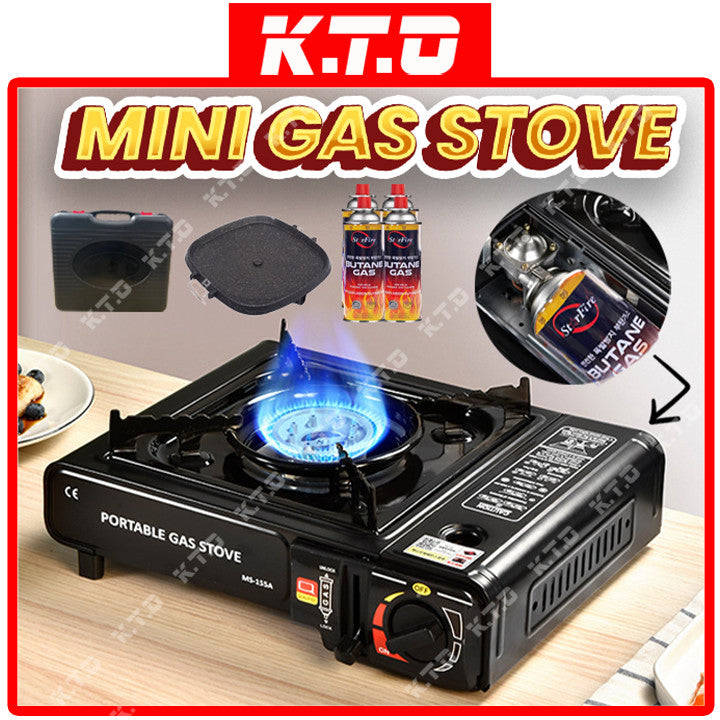 Butane steamboat stove system with grill plate