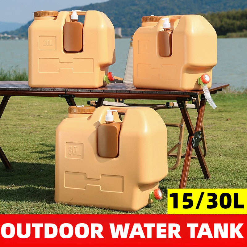 Camping Water Tank with Spigot and Hand-Wash Bottle